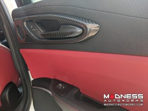 Alfa Romeo Giulia Interior Door Handle Trim Set - Carbon Fiber